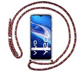Tumundosmartphone Funda Colgante Transparente para Vivo Y20s / Y11s con Cordon Rosa / Dorado