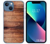 Funda Silicona compatible con iPhone 13 Mini (5.4) diseño Madera 02 Dibujos