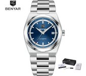 BENYAR 2024 New 38MM Top Brand Men's Automatic Mechanical Watches Stainless Steel Business 5Bar Waterproof clock reloj hombre