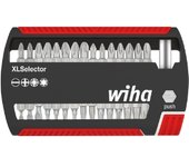Wiha Juego de bits XLSelector Standard de 25 mm en surtido, de 32 unid. de 1/4" (29417)