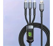 3 IN 1 Fast Charging Cable 100W 5A USB To Type C Micro Cord For iPhone 14 Pro Max Xiaomi 13 Redmi Oneplus POCO Huawei VIVO OPPO
