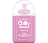 Chilly - Gel de Higiene Íntima Gama Delicado para Piel Sensible, 250 ml, con Extracto de Aloe Vera y Hamamelis, Molécula ANTI-ODOR, Apto para Uso Diario