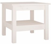 vidaXL Mesa de centro de madera maciza de pino 45x45x40 cm Natural, Blanco, Gris Mesita de Salón o Comedor o Auxiliar Mesa de Café Meuble Salón