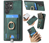 Ring Leather Magnetic with Card Holder Phone Case for Samsung Galaxy S23 FE S24 S22 Ultra Plus M53 M33 A55 A25 A35 A15 A05 Cover