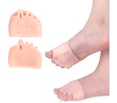 Forefoot Pads Toe Separator Cushion Pad Silicone Pain Relief Shoes Insoles Toe Hallux Valgus  Corrector Gel Pads Foot Care
