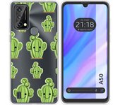 Funda Silicona Transparente para Blackview A50 diseño Cactus Dibujos