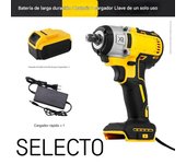 Llave de Impacto Inalámbrica Profesional - 500Nm de Torque, Batería Li-Ion1500AH - Ideal para Talleres Mecánicos y Reparación de Coches