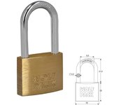 SANCO STORE - WOLFPACK LINEA PROFESIONAL Candado Laton Arco Largo 20 mm.