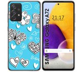 Tumundosmartphone Funda Gel Tpu para Samsung Galaxy A72 diseño Mariposas Dibujos