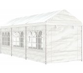 vidaXL Cenador con techo polietileno blanco 6,69x2,28x2,69 m