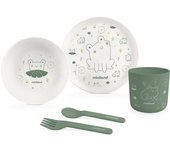 Vajilla infantil de material bio naturmeal frog