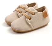 KIDSUN Toddler Baby Shoes Boys Girls Ankle Sneakers Soft Anti-Slip Sole PU Leather Moccasins Infant Newborn Prewalker First