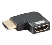 ADAPTADOR 8K LANBERG HDMI(M) A HDMI(H) ANGULO IZQUIERDA ALUMINIO PLATA
