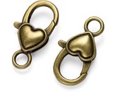 5/10pcs/lot 27x14mm Gold Silver Plated Rhodium Heart Shaped Lobster Clasp Hooks for Necklace&Bracelet Chain DIY Jewelry Making