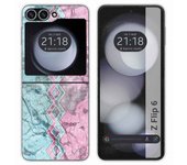 Tumundosmartphone Funda Carcasa Dura para Samsung Galaxy Z Flip 6 5G diseño Mármol 08 Dibujos