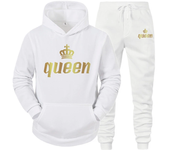 King And Queen Couple Outfit Hoodie and Jogger Pants High Quality Men Women Daily Casual Sport Jogging Suit King Queen Tracksuit