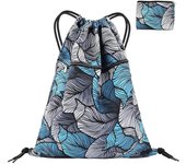Mochila grande de cuerda, mochila deportiva informal, mochila escolar deportiva, bolsa de gimnasio con bolsillo con cordón