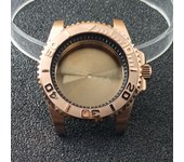 High-quality Silvery Black Case have inner ring 40.5mm watch men's case FIT NH34 NH35 NH36 movement Automtaic Watch Box