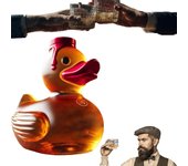 Botella de whisky con forma de pato, vasos de whisky grabados de 10 oz, botella de whisky con forma de pato, botella de vino con forma de pato, minibotella creativa de vino con forma de pato, ideal para el hogar y reuniones de amigos (C)