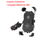 Soporte de teléfono para motocicleta, carga inalámbrica rápida, Cargador USB rápido, soporte de espejo para Moto, soporte para teléfono móvil, montaje en manillar