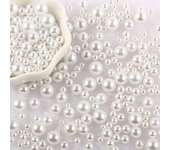 10g Random Mix 3-10mm No Hole ABS Imitation Pearl Bead For Vase Filler Makeup Brush For DIY  Jewelry Making  Decor  F0912