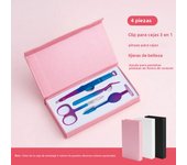 3-In-1 High-precision Eyebrow Tweezer Professional Eyebrow Trimmer with Brush Beard Removal Clip Eyelashe Grafting Tweezer