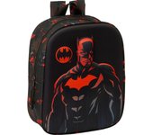 Safta - Mochila Guardería Batman 27x22cm Diseño Exclusivo y Licencia Oficial - Mochila Batman Ideal para Preescolar y Guardería Resistente y Cómoda