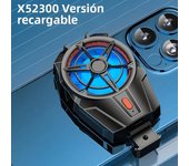 X52 300mAh Wireless Phone Cooler for Gaming Rechargeable Cooling Fan Portable Air Cooler Radiator Back Clip for Phone