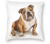 Home Pillowcase Office Decor Cushion Cover English Bulldog Print Pattern
