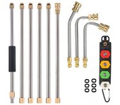 ROUE High Pressure Washer Extension Wand Set Spear Car Washer Nozzles Cleaning Quick Connect Tools for Karcher Parkside Lavor