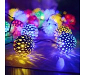 1PC 5M/6M Morroccan Ball Solar String Lights Outdoor Waterproof 8 Modes Fairy Garden Lamp For Party Bedroom Decoration