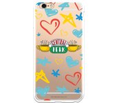 Funda original compatible con iPhone 6 Plus o 6S Plus con un diseño de Friends Central Perk Love