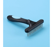 Dog Rake Deshedding Dematting Brush Comb Undercoat Rake for Dogs Cats Short Long Hair Pet Brushes Shedding with Double Row Pins