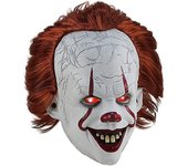 Máscara de payaso espeluznante, disfraces de Halloween accesorio, máscara de miedo Cosplay decoraciones