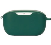 Compatible para JBL Wave Buds Funda para auriculares a prueba de golpes Carcasa resistente a impactos Anti Polvo Lavable Cubierta suave de silicona verde oscuro