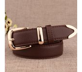 Fashion Women Leather Belts High Quality Gold Buckle Best Matching Dress Jeans Belts for Lady LB2146
