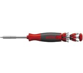 Wiha Destornillador con cargador LiftUp 26one® en surtido con 13 bits dobles 1/4", en blíster (43895)