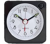 Reloj Despertador analógico, clásico analógico de Viaje con función de repetición y luz, Mini Despertador, tamaño Compacto, Reloj Despertador