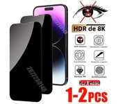 1-2PCS Anti-Spy Screen Protector For iPhone 15 14 13 12 11 Pro XS Max Privacy Tempered Glass For iPhone 13 12 Mini SE 2022 2020