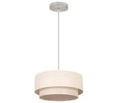 Fabrilamp - Colgante Doble 1l. Beis/beis Cilind (35/25/reg)