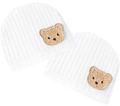 2Pcs Newborn Baby Hat  Soft Boy Girl Cartoon Bear Hat Spring and Autumn Models 0-3M 00% Cotton Fetal Hat Infant Accessories