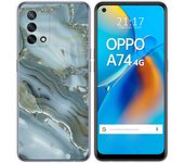 Tumundosmartphone Funda Gel Tpu para Oppo A74 4G diseño Mármol 09 Dibujos
