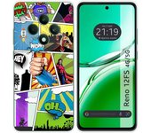 Tumundosmartphone Funda Silicona para Oppo Reno 12FS 4G / 12 FS 5G diseño Comic Dibujos