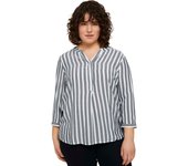 TOM TAILOR Blusa de mujer con rayas y mangas francesa