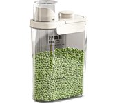 Tarro sellado portátil de grano y multigrano, caja de almacenamiento de cocina, Cubo de arroz transparente para comida de gato y mascota, tarro de almacenamiento de té y aperitivos