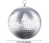Reflective Glass Rotating Mirror Ball Hanging Mirror Disco Ball 8 Inches Glitter Glass Mirror Disco Ball Stage Effect Decor