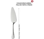 Mr.Spoon Serie Flores,Pala y Cuchillo para Tartas de 2, 6 o 12 piezas,Acero inoxidable18/0,Plateado,Económico y funcional,Cuchillo de tarta largo283mm,Pala de tarta258mm,Mango monobloque,Apto para lavavajillas,Empaque ecológico,Para casa,hotel,restaurante