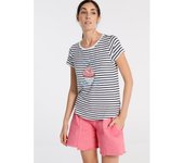 LOIS JEANS - Camiseta Rayas Grafica Moda Mujer