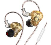 CVJ KE-S Earphones Dual Magnetic Dynamic Driver Headphones 360° Surround Sound Filed Headsets  In Ear Earbuds With Hifi Cable