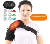 Electric Heating Heated Shoulder Brace Pad Wrap Vibration Shoulder Massage Support Belt Strap Arthritis Joint Injury Pain Relief